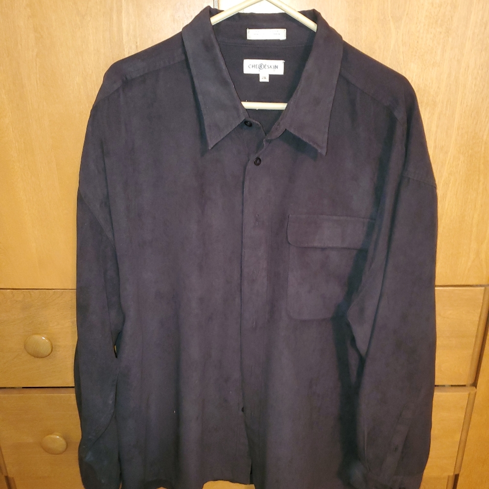 Chereskin Faux Suede Dress Shirt